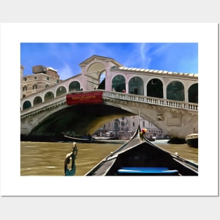 Rialto Bridge, Venice. Acrylically done Posters and Art
